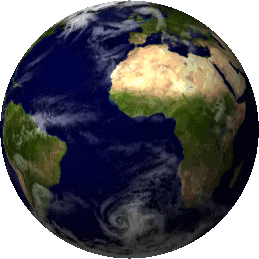 N.K. Worlds rotating globe